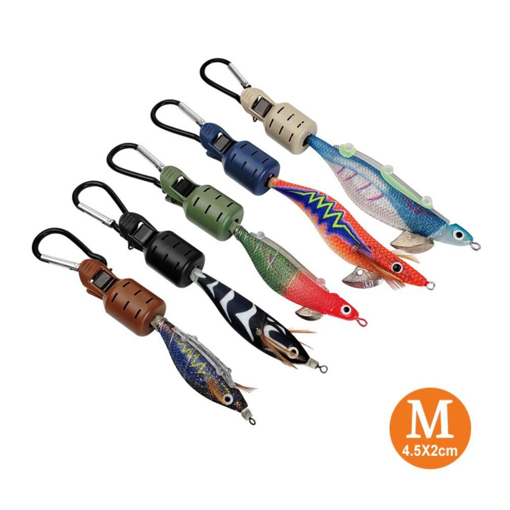 6pcs Kits Practical Webfoot Octopus Squid Jig With Carabiner Umbrella Egi Hooks Cover Bait Protector Fishing Accessories