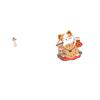 Cherub Cat Resin Figurine Silent Wall Clock Sculpture for Kids Living Room Office Bedroom Kitchen