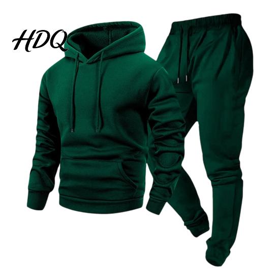 Pánský sportovní outfit Mikina Kalhoty Dvoudílná sada pro muže Sportovní mikina s kapucí Pohodlné sportovní oblečení & Tepláky se šňůrkou Podzim Zima Jednobarevné