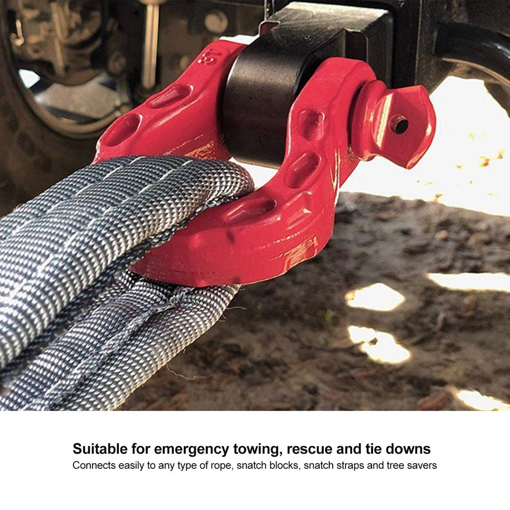 D   Shackle 8T/17600lbs Load Capacity 32T/70400lbs Brking Strength 7/8in Pin for Vehicle Recovery