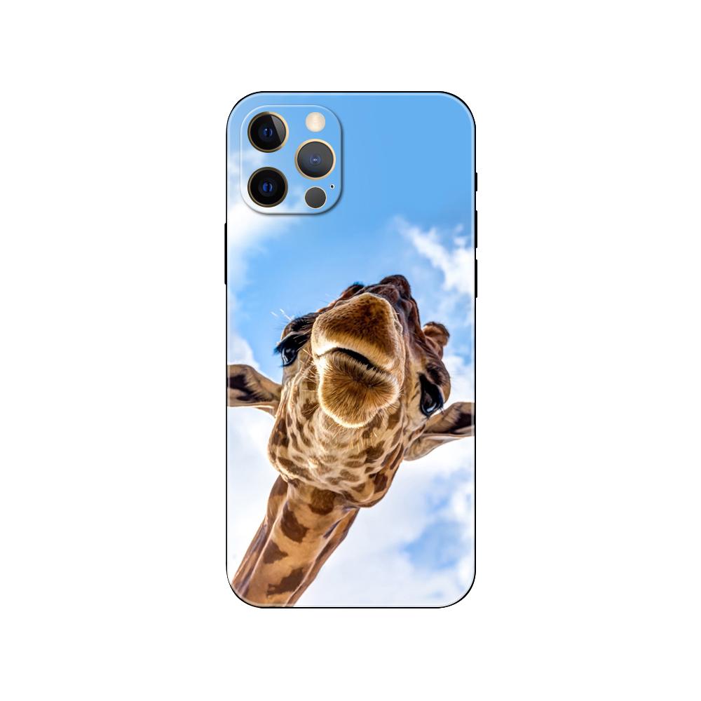 Beautiful Giraffe Animals Phone Case for Iphone 5 5s 2020se 6 6s 7 8 Plus X 10 XR XS 11 12 13 Mini Pro MAX Black Tpu Back Cover