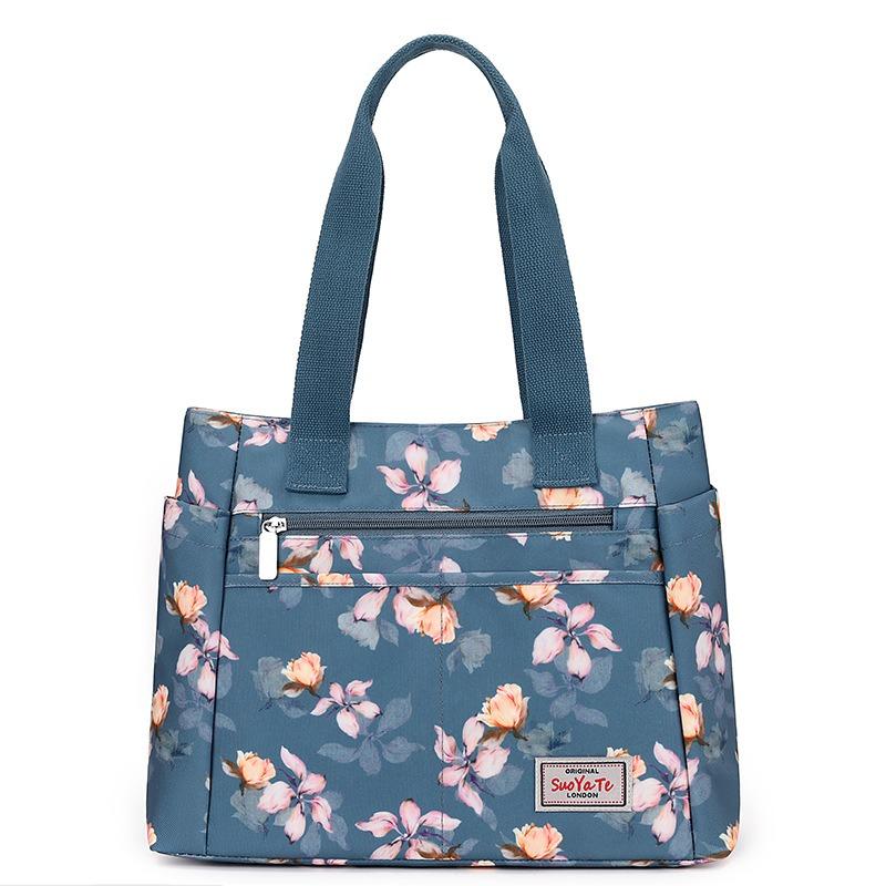 

Fashion Printed Shoulder Bag Women s Bag New Large Capacity Lightweight Tote Bag Casual Nylon Back Cloth Mom Bag