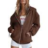 2024 Unisex Plus Velvet Hooded Sweatshirt Cardigan Zipper Windbreaker Casual Top