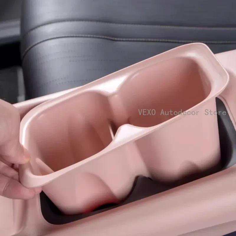 For BYD Seagull Dolphin Car Center Console Armrest Panel Clip-on Silicone Wireless Charging  Pad Water Cup Holder Storage Box