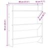 Wall Mounted Shoe Cabinet Concrete Grey 80 X 18 X 90 Cm Engineered Wood