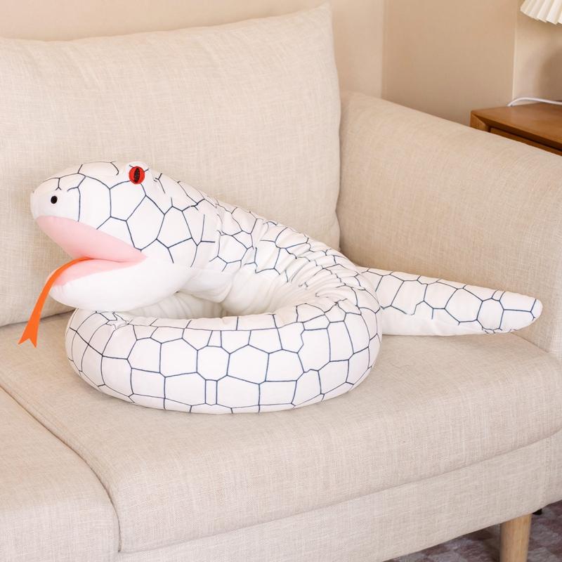 1pc 165CM Simulated Python Snake Plush Toy Down Cotton Long Stuffed Snake Plushie Funny Gift