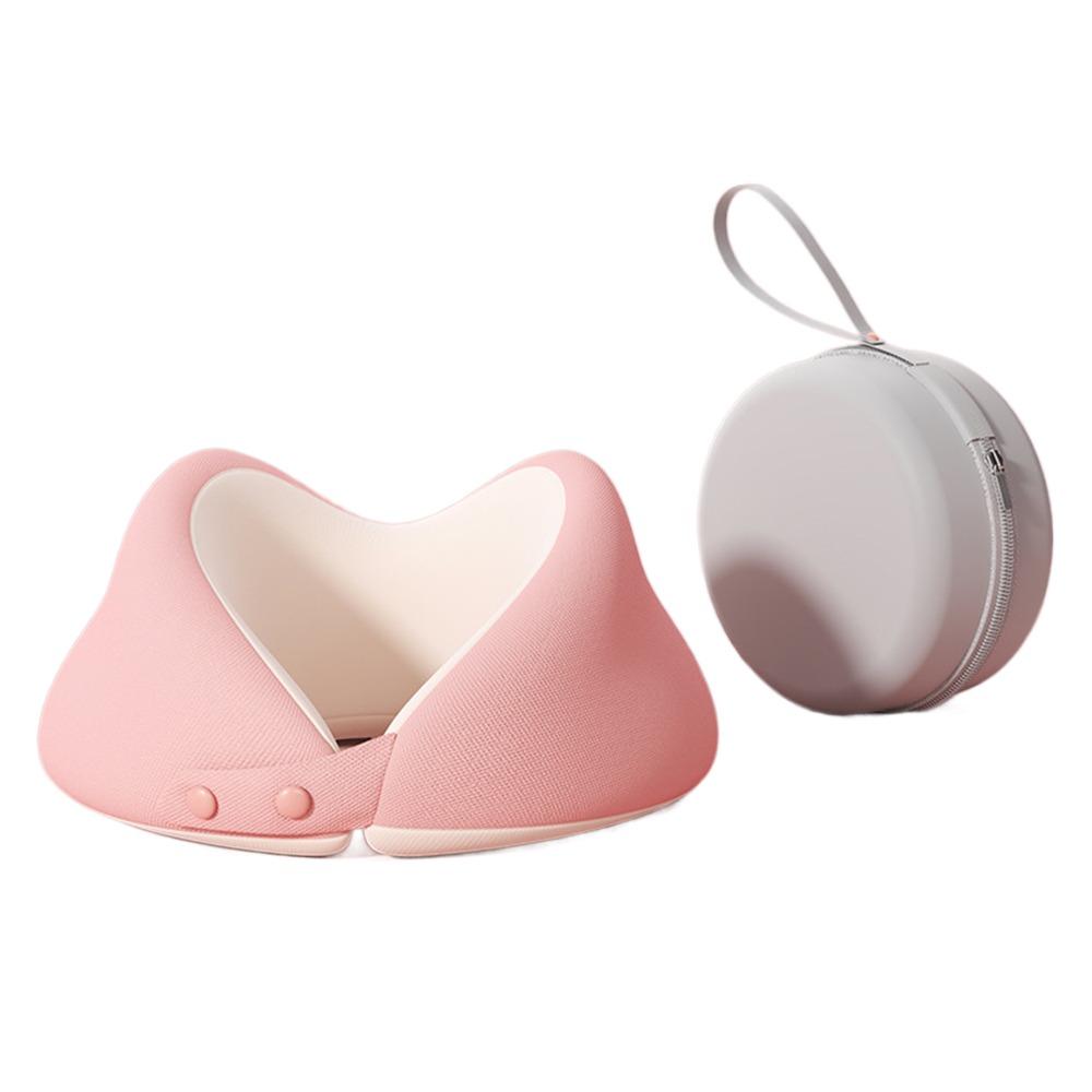 Slow Rebound U-Shaped Neck Pillow Machine-Washable Cover Soft Material Travel Neck Pillow Portable Design With EVA case