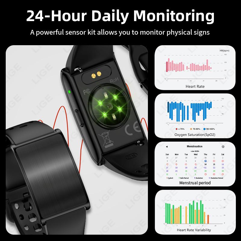 No Screen Smart Watch Woman Outdoors Sports Fitness Heart Rate Monitor 1ATM Waterproof New Smartwatch For Andrio IOS