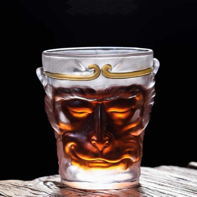 Black Myth Wukong Whiskey Glasses Cup Crystal Glass Cup Tea Cup Juice Glass Beer Cups Breakfast Mug Drinkware Creative Glass Cup