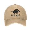 Wild West Sun Baseball Cap Casual Female Male Washed Trucker Hat Adjustable Custom Logo Hiking Fishing Snapback Cap Gift Idea