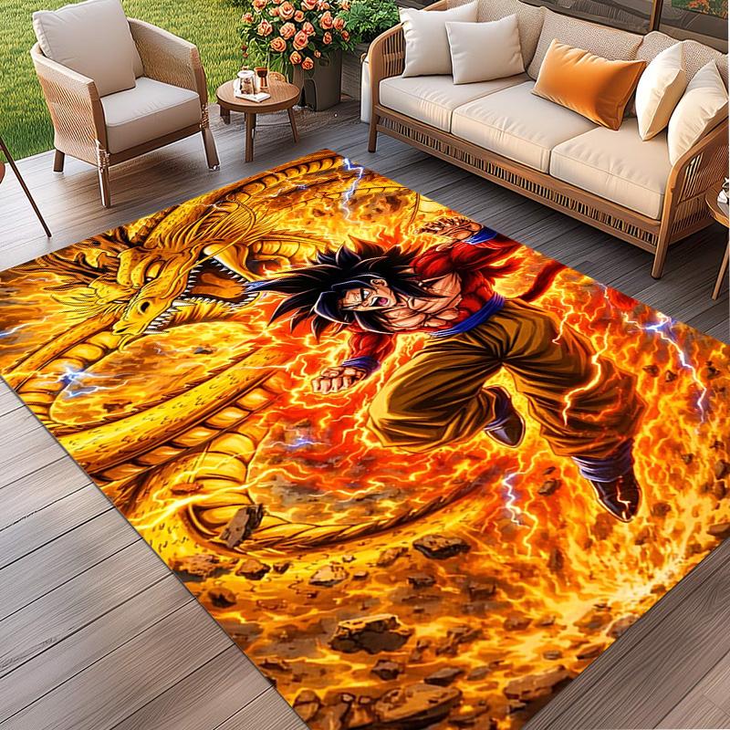 DRAGON BALL Print Rug, Washable Floor Carpet, For Entryway Dorm Laundry Room Office Study, Home Decor Birthday Christmas Gift