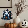Halloween Haunted House Retro Ghost Wall Sticker for Cultural and Creative Stores