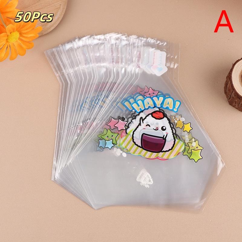 50/100Pcs Lovely Cartoon Triangle Rice Ball Packing Bag Seaweed Onigiri Sushi Making Mold Tools Bento Accessories