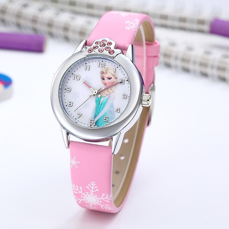 

Girls Snowflake Cartoon Watch - Cute Toddler Student Digital Timepiece розовый