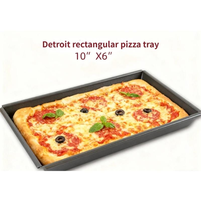 Deep 5cm Rectangular Detroiter Style Pizza Pan With Nonstick Coating Durable Aluminum Baking Dish For Thick Crust