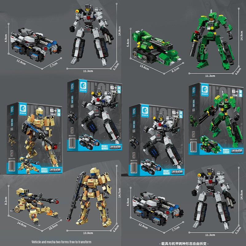 Senbao Steel Mecha Warrior Building Blocks - Compatible with Lego, Ideal Small Gifts for Kids