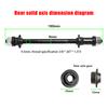 1Pc 150/180Mm Bike Front Rear Wheel Hub Axles Metal Bicycle Solid Spindle Shift Shaft Lever Cycling Replacement Accessories