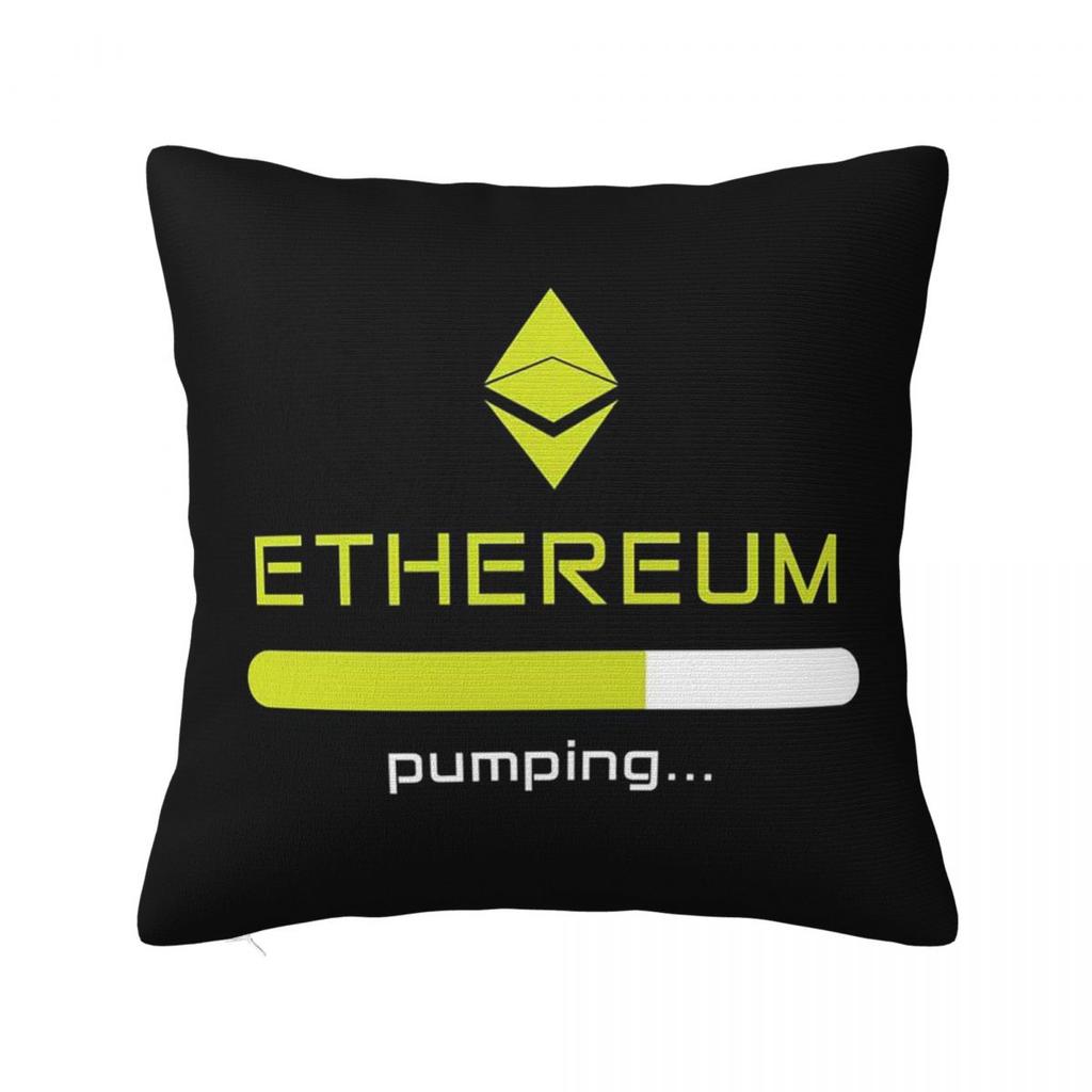 ETH Coin Logo Square Pillowcase Cushion Cover Pillow Case Throw Pillow Cover for Home Sofa Living Room