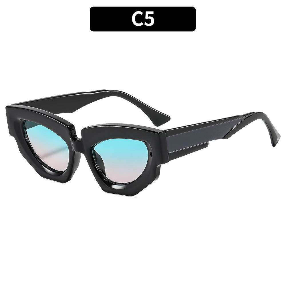 European And American Fashion New Cat Eye Sunglasses Retro Trend Versatile Men'S And Women'S Casual Sunglasses Uv-Proof Glasses