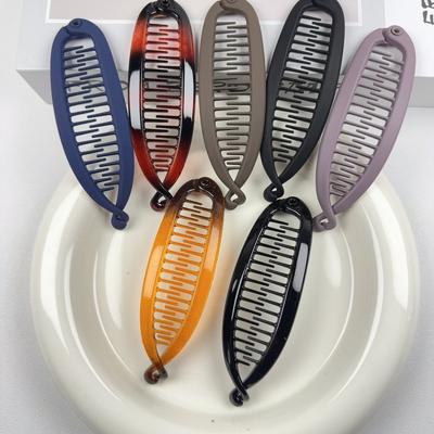 Presilha de Cabelo Elíptica Estilo Coreano com Simples e Requintada Presilha Banana para Nuca Acessórios de Cabelo