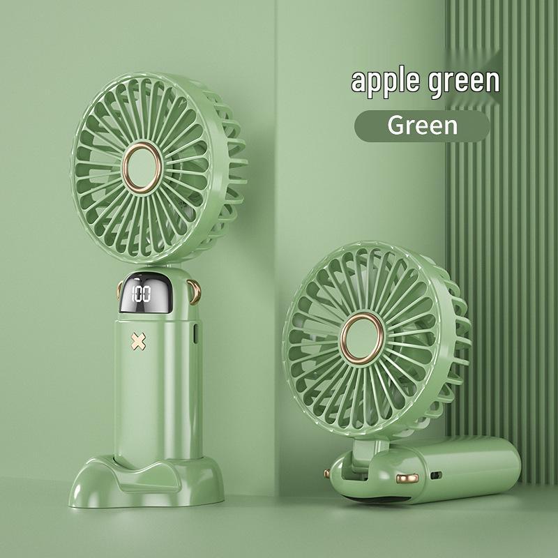 

2025 Портативный 5-скоростной ручной вентилятор высокой мощности с длительным временем работы от аккумулятора для путешествий, общежития и офиса светло-зеленый