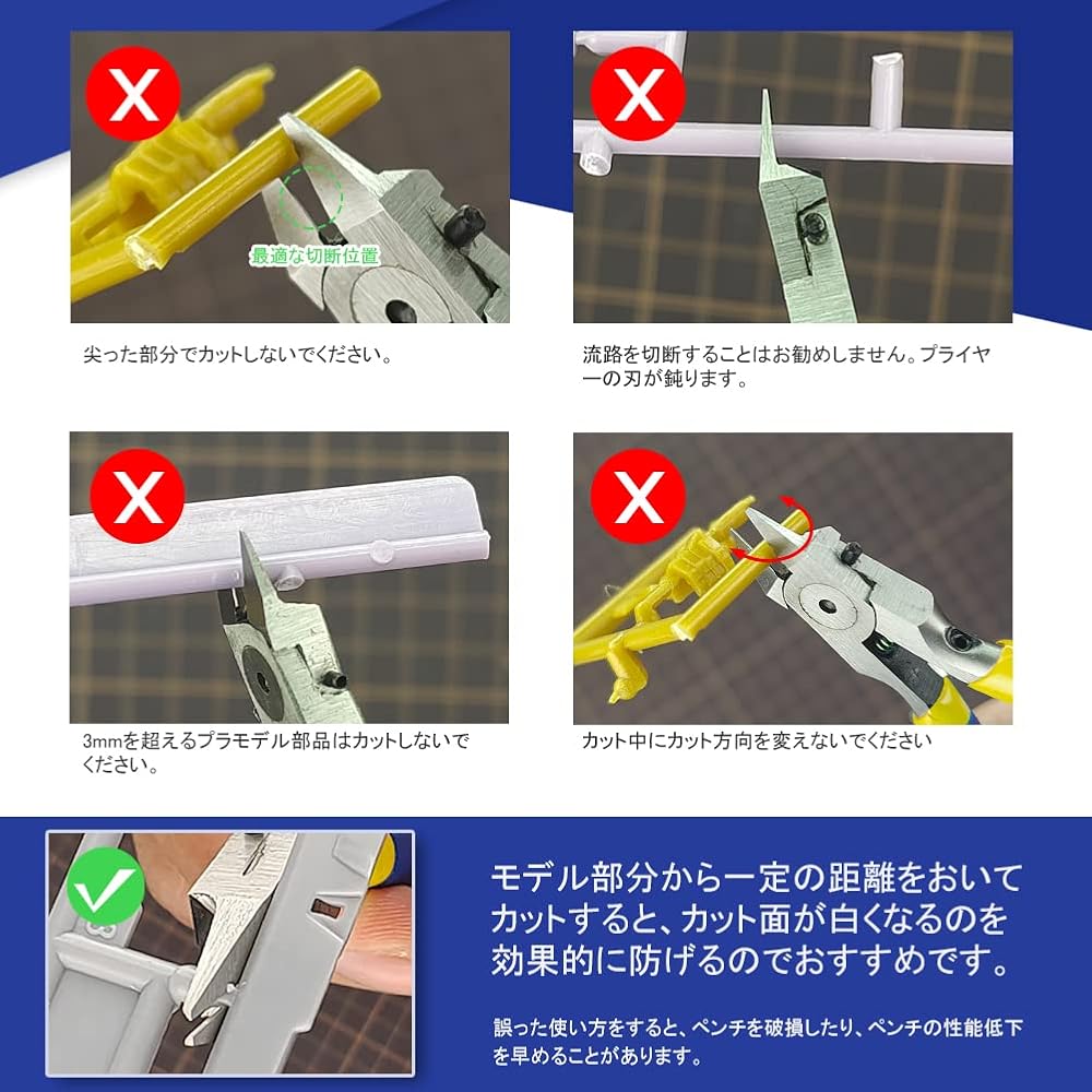 Stedi Ultra-dünne Klinge Zange Einzelklingenwerkzeug für Kunststoffmodelle DIY Gunpla (blau)