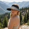 Summer Foldable Sun Hat, Adjustable Elastic Buckle Braided Straw Hat, Portable Foldable Beach Travel Hat for Women