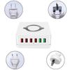 6-Port USB Qi Fast Wireless Charger Dual Quick Charge QC3.0 Charging Station
