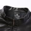 Giacca in pelle da uomo autunno e inverno nuova giacca in pelle morbida con colletto alla coreana Giacca in pelle casual ampia da uomo