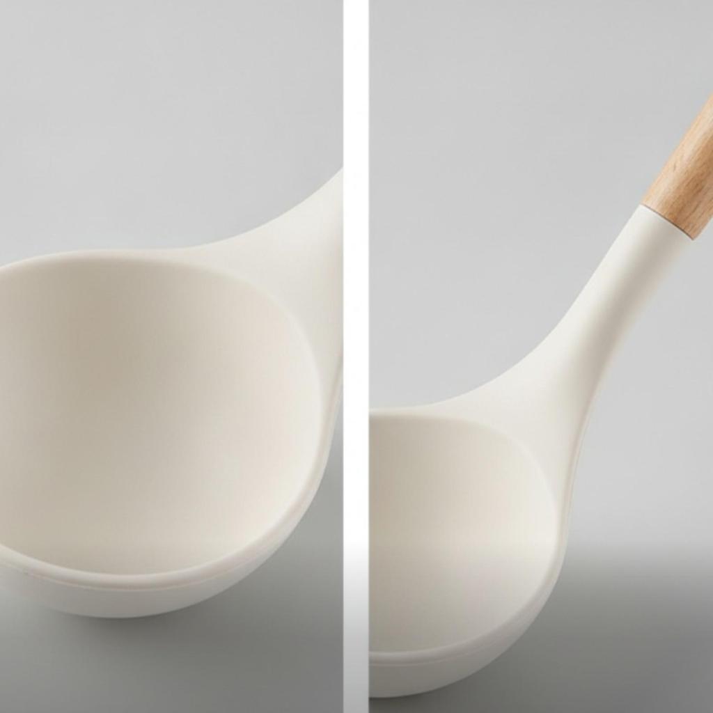 Silicone Turner with Beech Wood Handle Heat-Resistant Utensil Non-Scratch