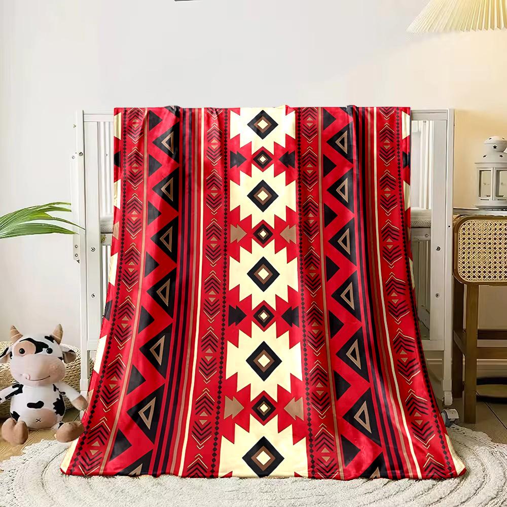 Aboriginal Embroidery Art Printed Blanket Warm Soft and Comfortable Home Travel Blanket Sofa Bedding Cover Blanket Holiday Gifts