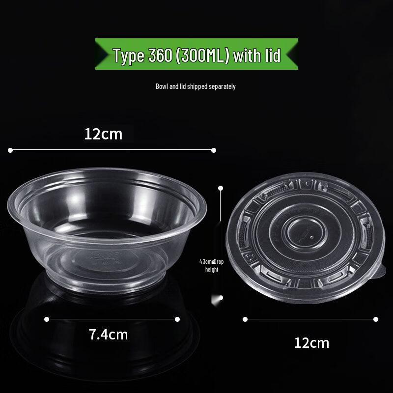 ZISIZ Disposable Round Plastic Bowls