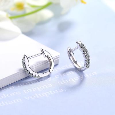 100% 925 Real Sterling Silver Hoop Geometric Ear Cuff Clip On Earrings For Women Girl Teen Piercing Earrings Wedding Jewelry