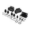 Ethanol Fuel Sensor Install Kit with Adapter Blocks, Threaded Fittings, Bracket and Sealing Parts for E85 Fuel Line Layout and Sensor Mounting