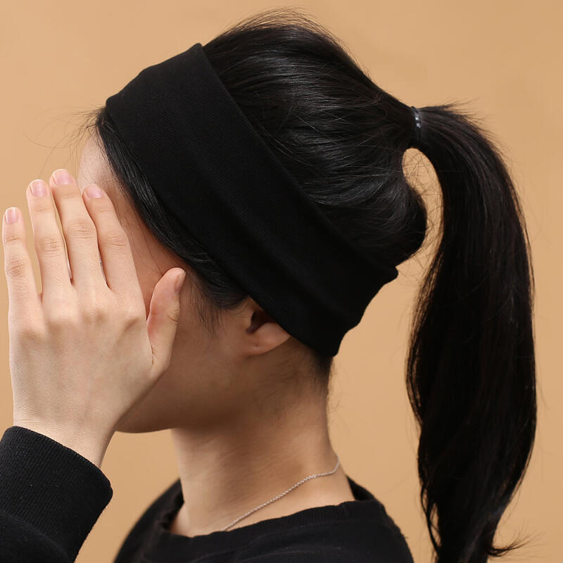 Einfaches Bandana-Haarband (Schwarz)