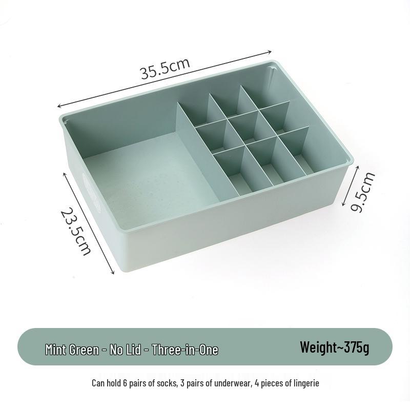 Large Capacity Drawer Organizer Box for Underwear, Socks, Bras, and Pants