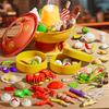 Children's Home Kitchen Hot Pot Toys Simulation Food Barbecue Cooking Cutting and Joy Boy and Girl Birthday Gifts