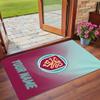 Crystal Velvet Rug Custom Name Text, Soft Non Slip Floor Mat Home DecorBurnley Football