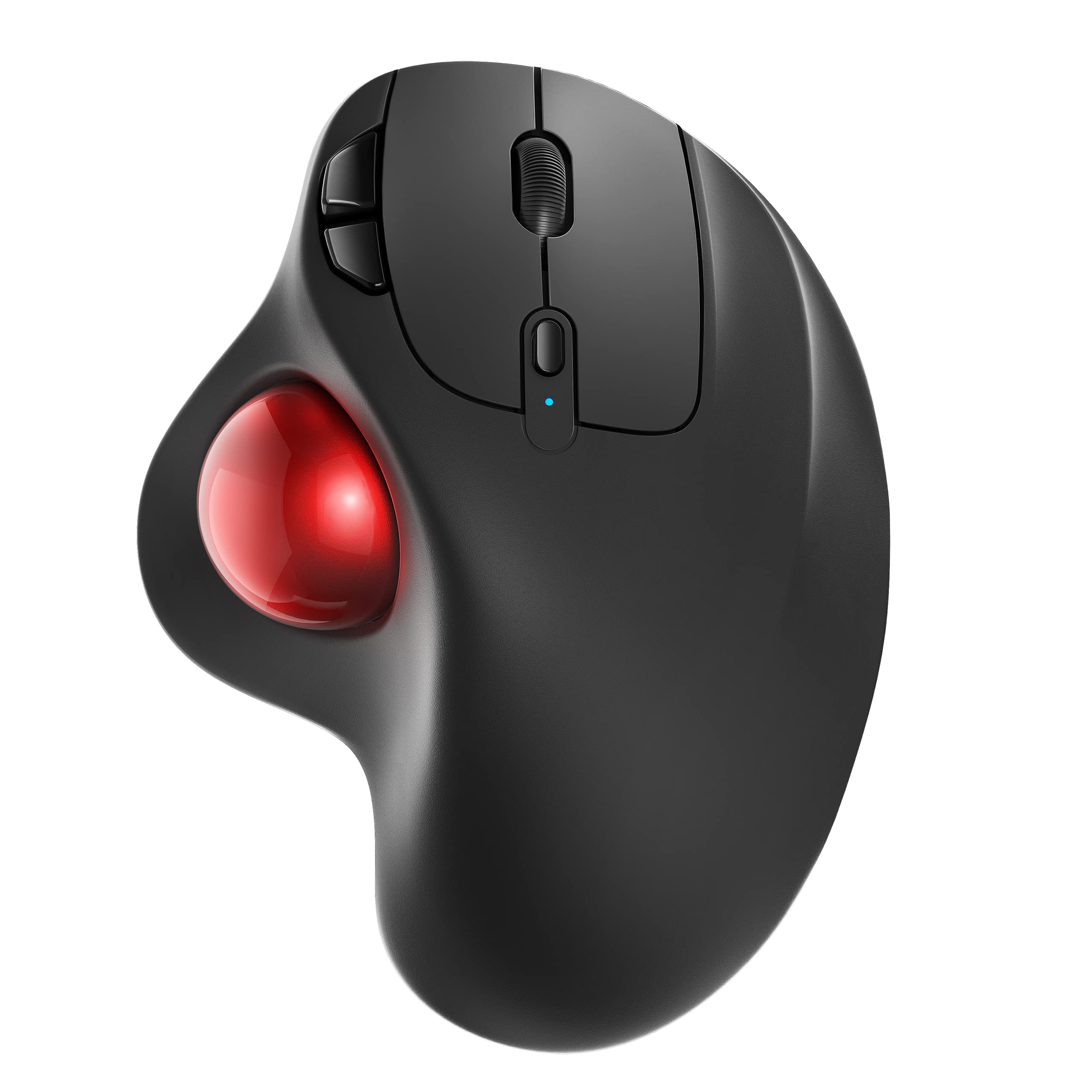 

Nulea M501 Wireless Trackball Connects to 3 DPI Thumb Ergonomic 6 Compatible with Red Mouse, Devices, Bluetooth/USB Connection, 4-Level Adjustment,
