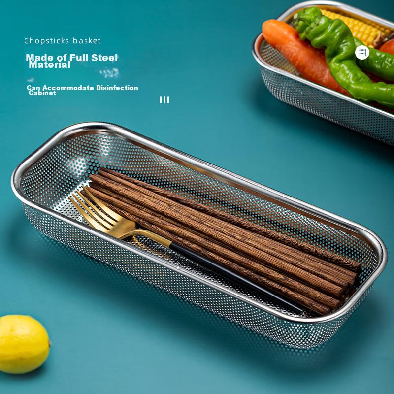 Cabinet Chopstick Box, Stainless Steel Chopstick Tube, Chopsticks And Spoons Storage Box, Cage Chopstick Rack, Draining Knife Fork Spoon