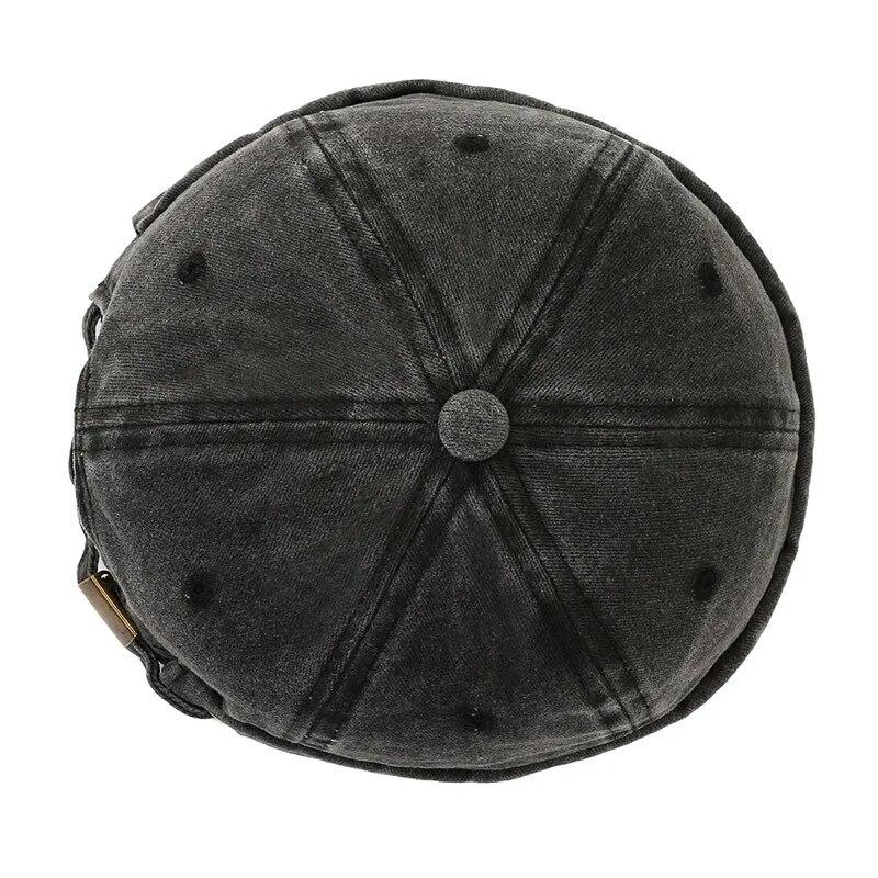 Hatsmen's Four Seasons Denim Cloth Gua Skin Hat, Street Bare Panel, Landlord Hat, Personality Fashion, Retro Outdoor Trend