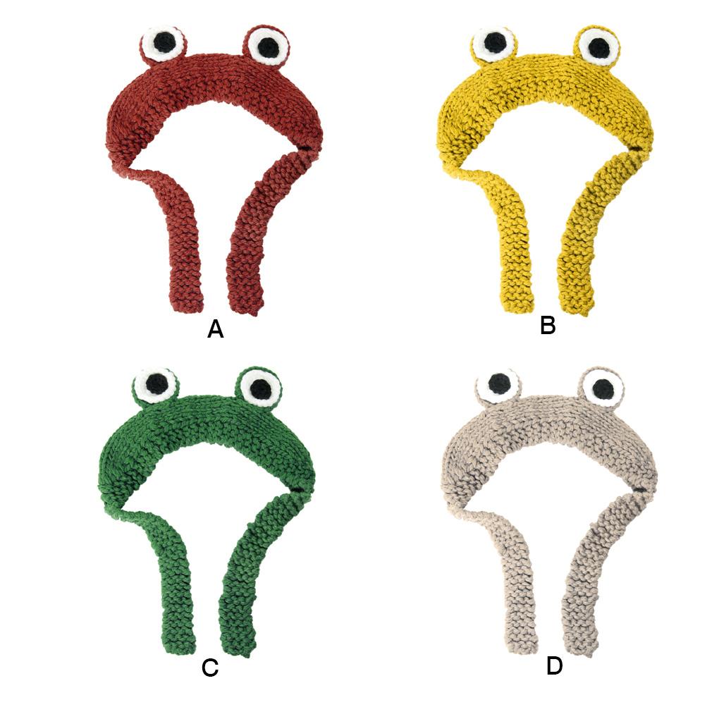 Winter Warm Knitted Hat Cartoon Design Adorable Cap Women Warm-keeping Hip Hop Hat Head Accessory