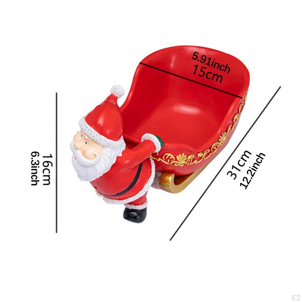 Weihnachts-Nikolaus-Skulptur mit Aufbewahrungsschale, Süßigkeitenschale, Schlüsselhalter und für