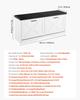 Entryway Shoe Storage Bench 100cm Wide 2-Tier Shoe Bench Black White, with 2 Flip Drawers, 200 kg Load Capacity Storage Rack with Padded Seat Cushion,