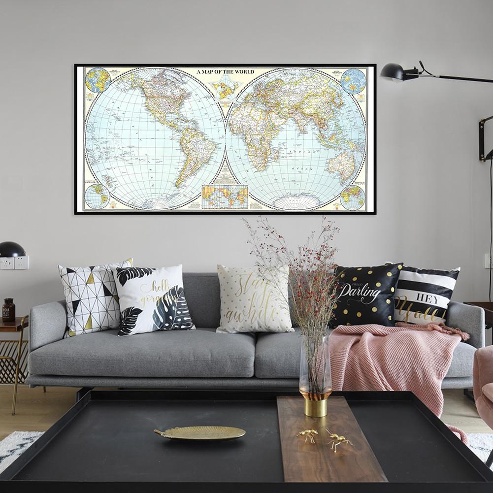 120*60cm Weltkarte (1941) Hintergrundtuch, Wanddeko Heimdeko, Arbeitszimmer, Geografische Werkzeuge, Tourismus-/Bildungswerkzeuge