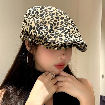 Summer Thin Leopard Print Niche Design Sense Forward Hat Woman