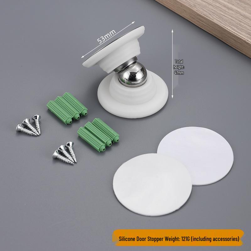 Magnetic Silicone Door Stopper - Punch-Free, Silent, Anti-Collision for Home, RV, Bathroom, Floor, and Room Doors