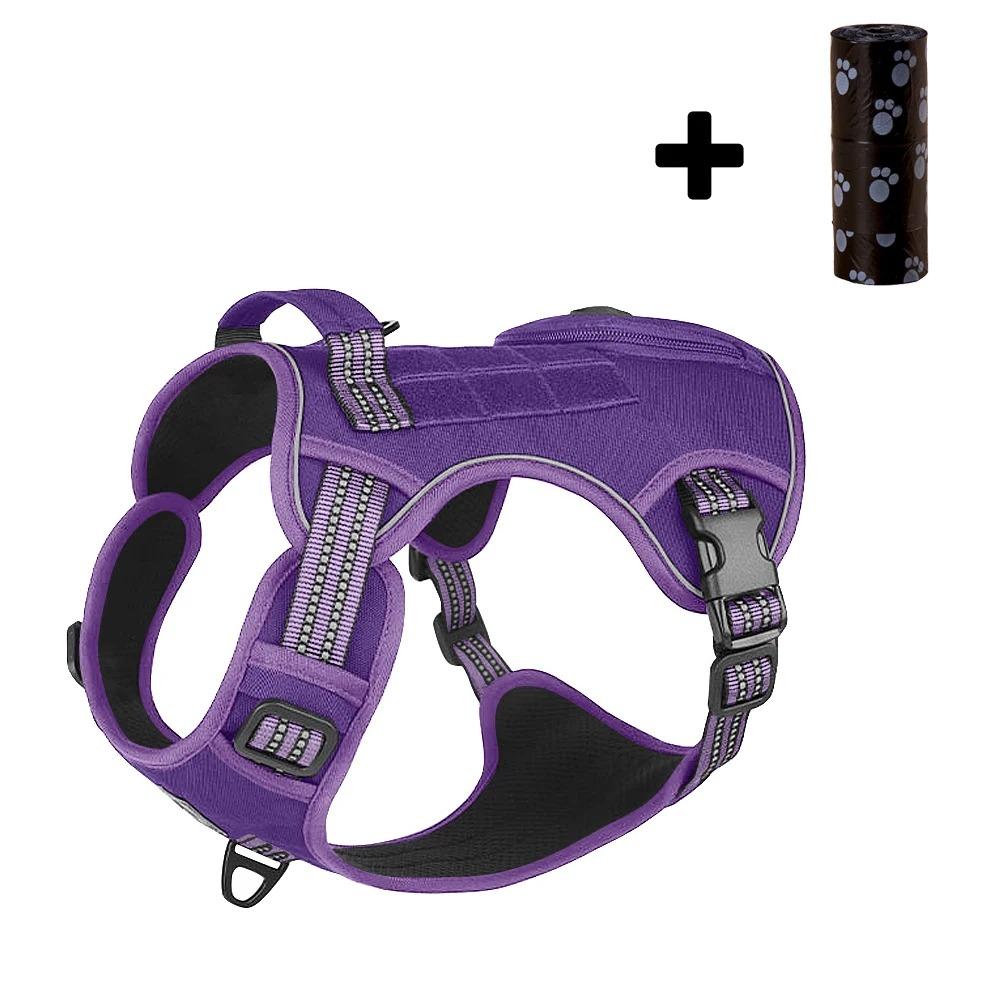 No Pull Small Large Dog Harness with Grip Reflective Waterproof Pet Chest Straps for French Bulldog German Shepherd.