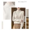 Women's Pure Wool Half-High Collar Loose Knit Sweater - Thickened Autumn/Winter Base Layer Pullover