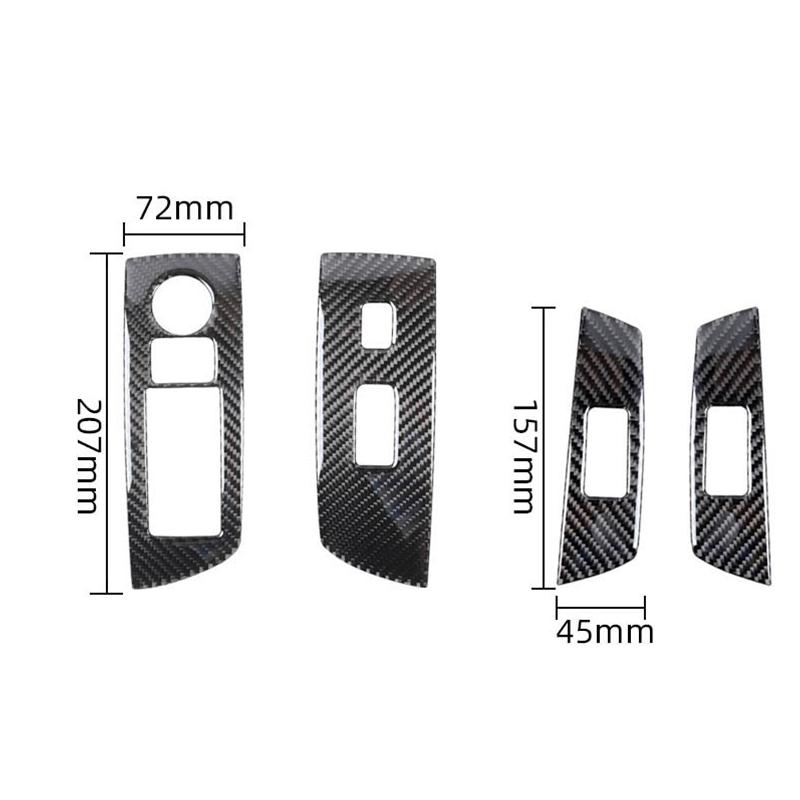 For Mazda CX-9 2016 Carbon Fiber Car Gear Shift Window Lift Air Outlet Steer Wheel Panel Trim Stickers Interior Accessories